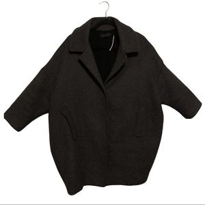 HATCH Wool Collared Coat Jacket Grey Maternity O/S